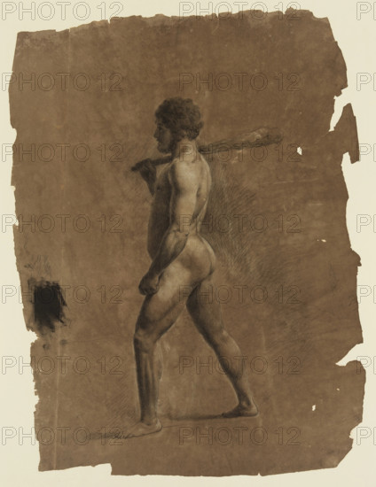 Standing Nude Male Figure, c1820-1848. Creator: Thomas Cole.