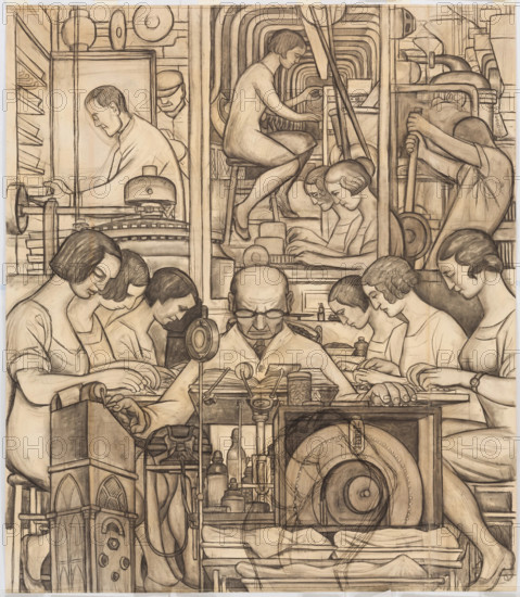 Pharmaceutics, 1932. Creator: Diego Rivera.