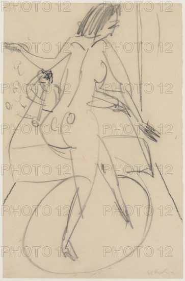 Raucher und Tanzerin, (Smoker and Dancer), 1912. Creator: Ernst Kirchner.
