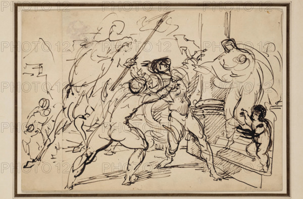 Death of Eudes, between 1806 and 1846. Creator: Benjamin Robert Haydon.