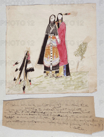 Courting Scene, c1890. Creator: White Buffalo.