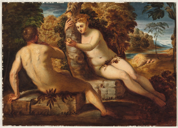 Adam Tempted by Eve, 1836. Creator: George Lethbridge Saunders.