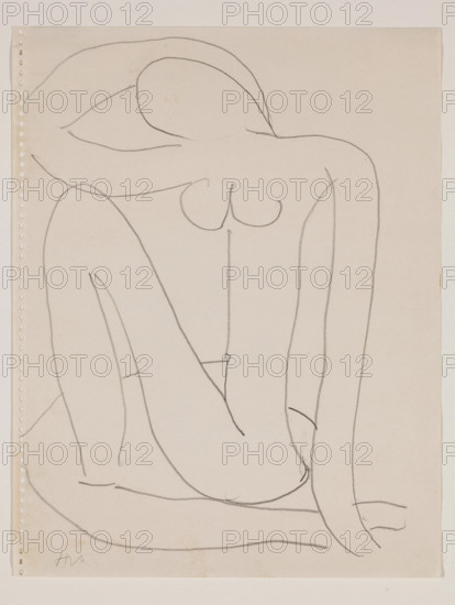 Untitled (Study for Blue Nude), c1952. Creator: Henri Matisse.