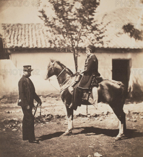 Omar Pacha and Col. Simmons Attached to the Turkish Head Quarters, c1855. Creator: Roger Fenton.