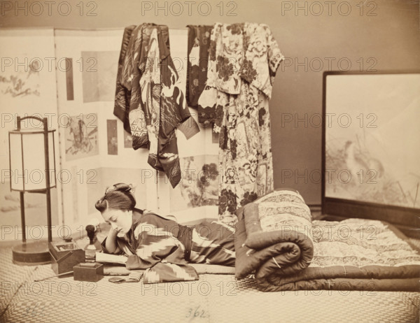 Reclining Woman Reading, c1885. Creator: Unknown.