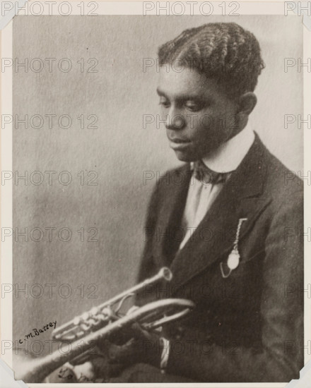 Portrait of a Trumpeter, 1918. Creator: C. M. Battey.