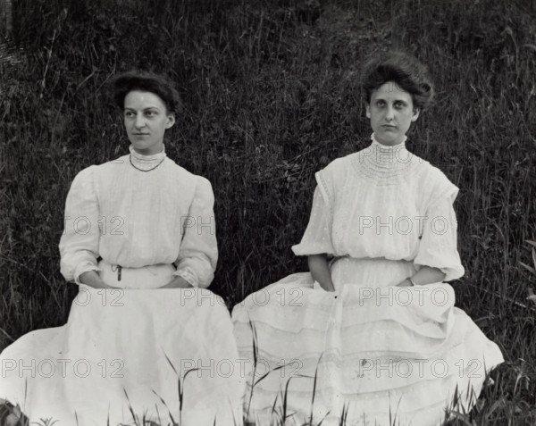 Untitled (Two Women in White), c1900, printed 1980. Creator: Wendell Hotter.