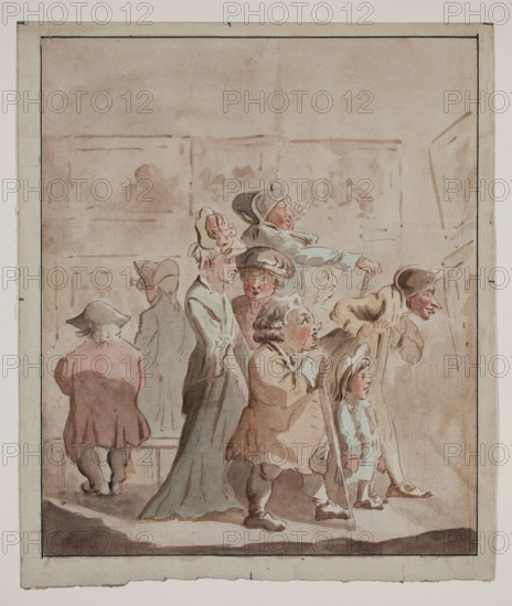An Exhibition of Paintings, late 18th century. Creator: Unknown.