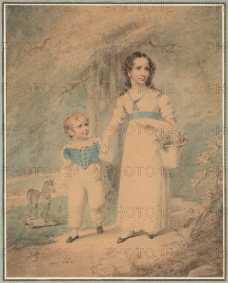 Children in the Park, 1824. Creator: Henry Inman.