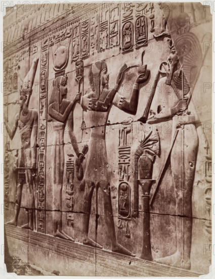 Egyptian Bas-Relief, 1890. Creator: Zangaki.