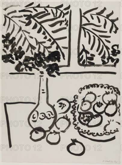 Still Life with Fruit and Flowers, 1947. Creator: Henri Matisse.