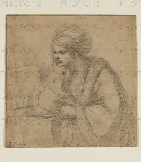 Girl Reading, 17th century. Creator: Guercino.