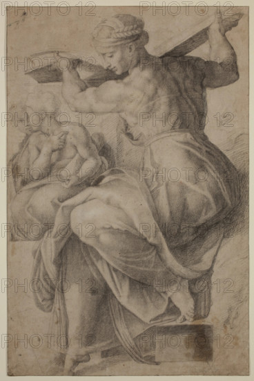Libyan Sibyl, c.between 1573 and 1600. Creator: Unknown Italian; After Michelangelo Italian, 1475-1564.