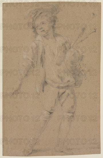 Boy with Bagpipe, early 18th century. Creator: Jean Raoux.