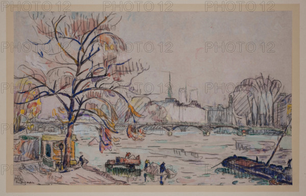 The Seine, between late 19th and early 20th century. Creator: Paul Signac.