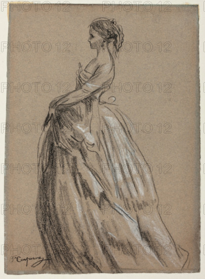 Young Woman in a Bouffant Gown, 1864. Creator: Jean-Baptiste Carpeaux.