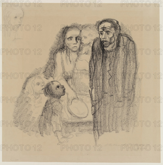 Empty Dishes, 1924. Creator: Kathe Kollwitz.