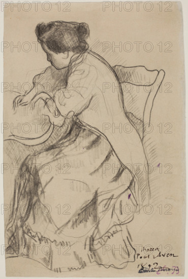 Maria Writing, 1892. Creator: Emile Bernard.