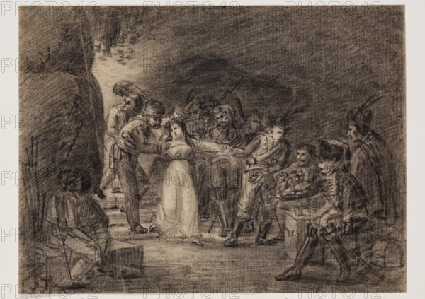 Scene with Bandit, between late 18th and mid-19th century. Creator: Hippolyte Lecomte.