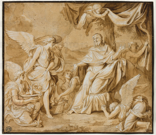 Angels Ministering to Christ, mid-17th century. Creator: Louis Licherie de Beuron.