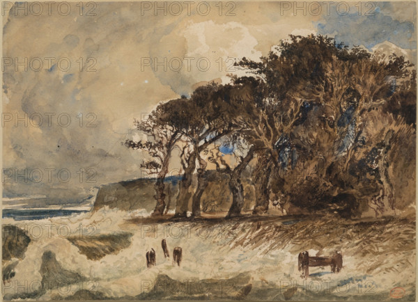 Flood Tide at Honfleur (Autumnal Equinox), c1835. Creator: Paul Huet.