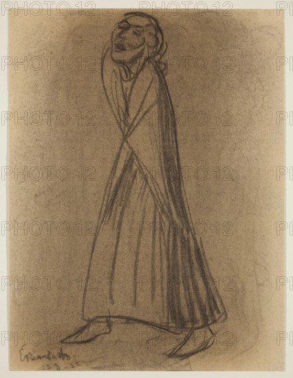 Walking Woman, 1922. Creator: Ernst Barlach.