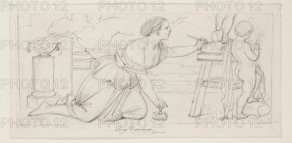 Sculpture, mid-19th century. Creator: Eugene Deveria.