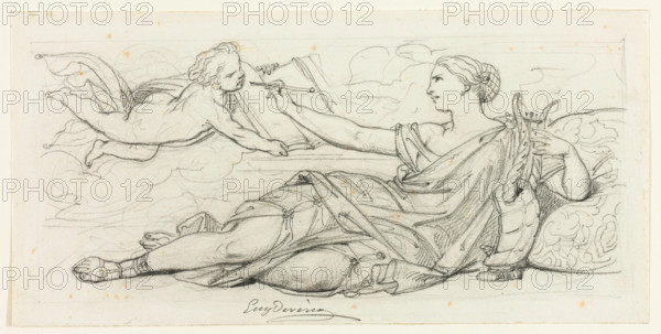 Poetry, mid-19th century. Creator: Eugene Deveria.