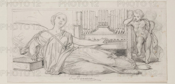 Music, mid-19th century. Creator: Eugene Deveria.
