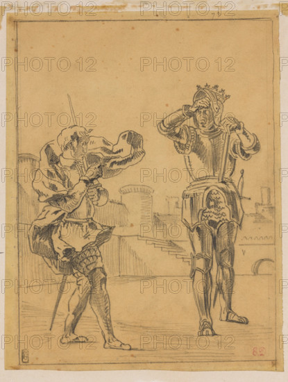 Ghost on the Terrace, 1834. Creator: Eugene Delacroix.