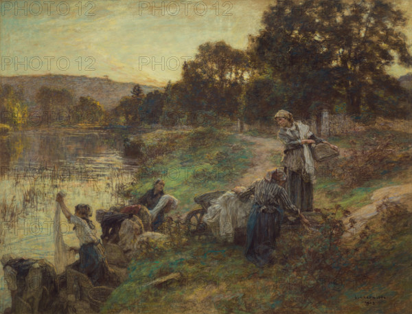 Washerwomen, 1903. Creator: Leon-Augustin Lhermitte.