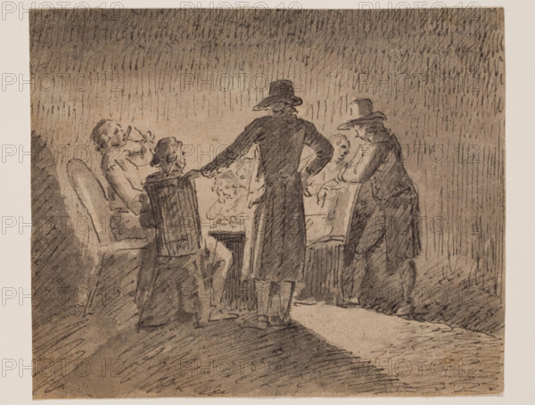 Figures in Interior, between 1745 and 1790. Creator: Gottlieb Welte.