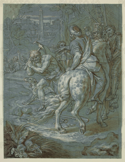 Breaking Ground for the Erection of the Cross, c1680. Creator: Michel Ange Corneille.