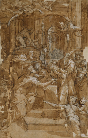 Presentation in the Temple, c1575. Creator: Orazio Samacchini.