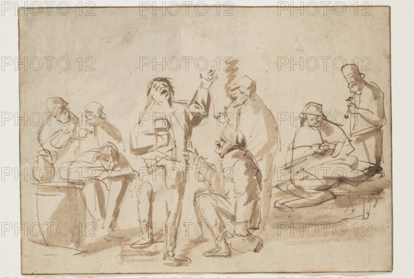 Peasants in a Tavern, c1662. Creator: Philip Koninck.