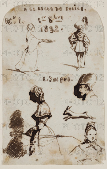 At the Police Station, 19th century. Creator: Charles Emile Jacque.