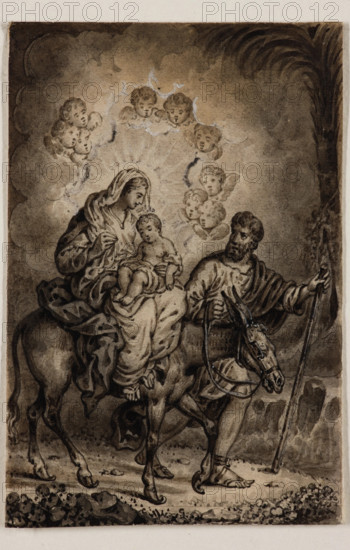 Flight into Egypt, early 19th century. Creator: Alexandre Joseph Desenne.