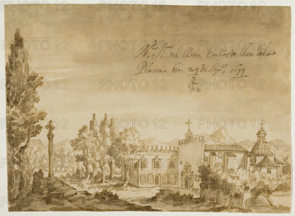 El santuario- basilica de Nuestra Señora del Lledó en Castellón de la Plana, 1699. Creator: Juan Conchillos Falco.