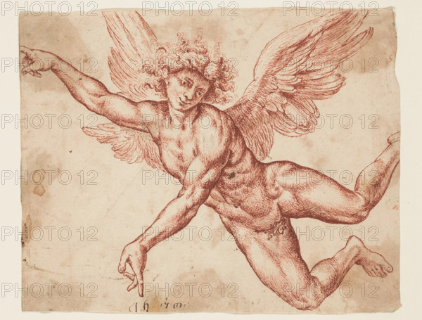 Flying Angel, 17th century. Creator: Unknown Dutch; After Jan de Bisschop Dutch, 1628-1671.