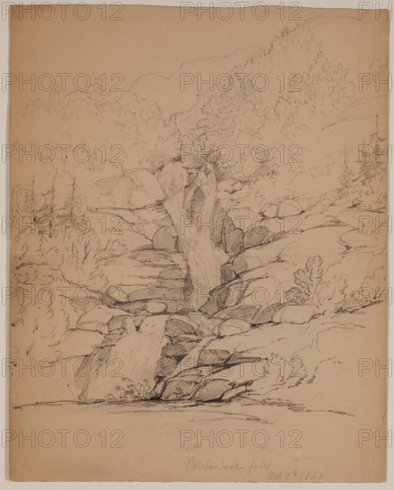 Reichenbach Falls, October 7th, 1840. Creator: John William Casilear.