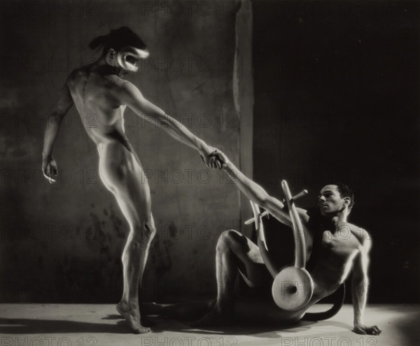 Ballet Orpheus with Noguchi Sculpture, between 1948 and 1955. Creator: George Platt Lynes.