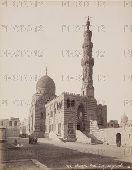 The Mosque of Kait Bey after Restoration, Cairo, c1882. Creator: Felix Bonfils.