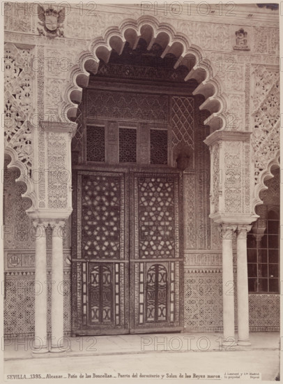 Doorway of the Alcazar, Seville, c1885. Creator: Juan Laurent.