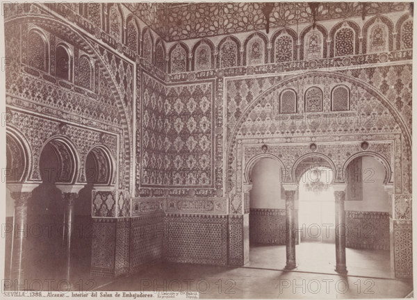 Interior of the Alcazar, Seville, c1885. Creator: Juan Laurent.