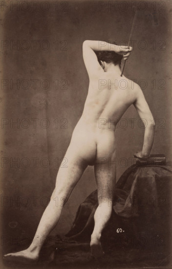 Male Nude Study, c1870. Creator: Gaudenzio Marconi.