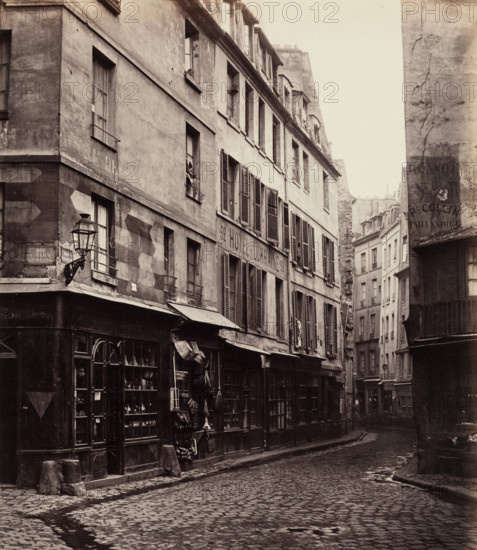 Rue Galande, between 1865 and 1869. Creator: Charles Marville.