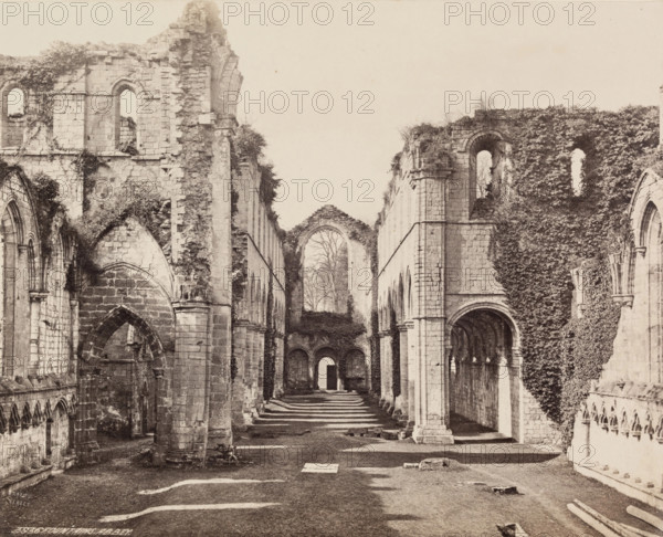 Fountains Abbey, between 1870 and 1880. Creator: Francis Frith.