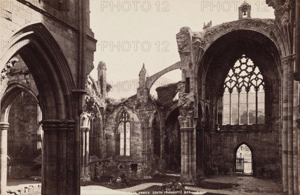South Transept, Melrose Abbey, between 1870 and 1880. Creator: George Washington Wilson.