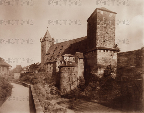 Castle at Nuremberg, between 1880 and 1890. Creator: Adolphe Braun.