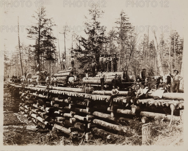 Lumbering Days in Ludington, Michigan, 1890. Creator: H. J. Hansen.